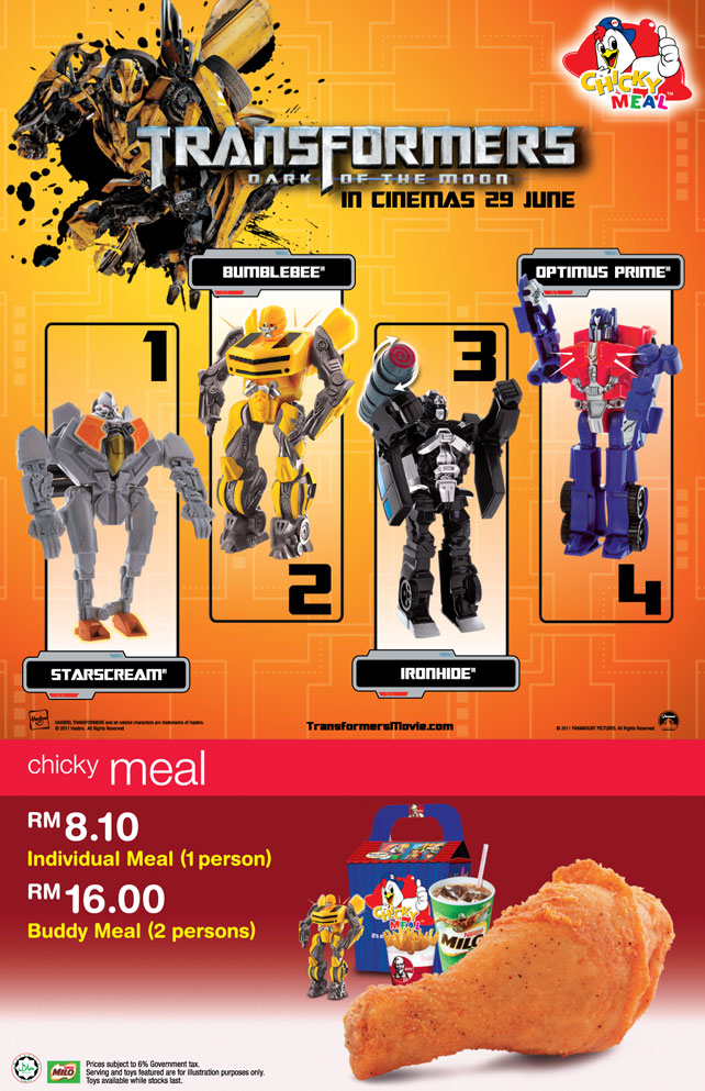 KFC Dark of the Moon Transformers Figure Hit Malaysia