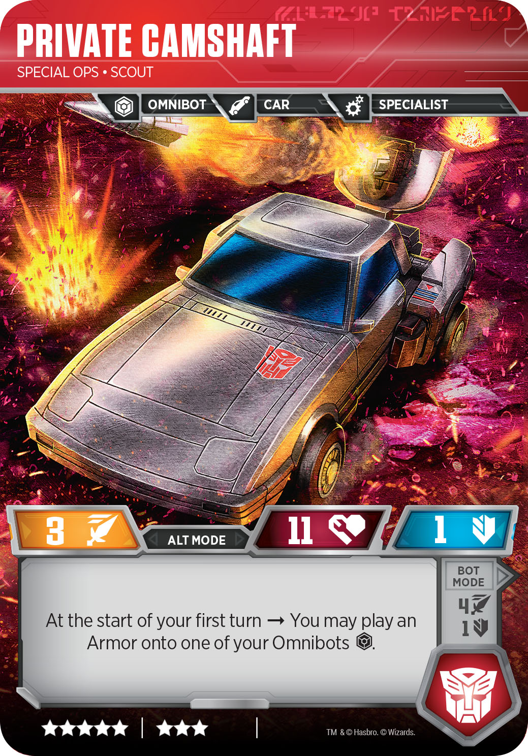 Transformers Card Game TCG SDCC 2019 Omni Bot Card Pack - 3 pack