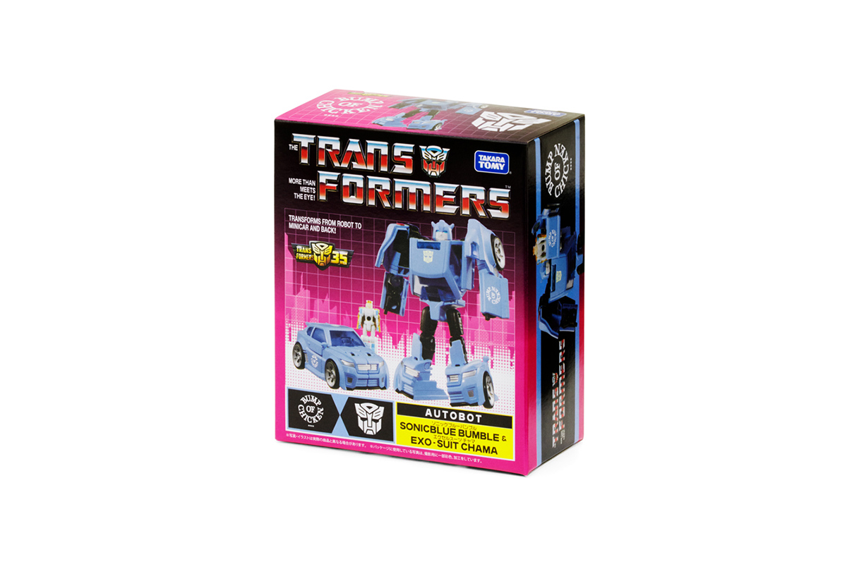 Transformers x Bump of Chicken Sonic Blue Bumble & Exo-suit Chama - Japan Exclusive