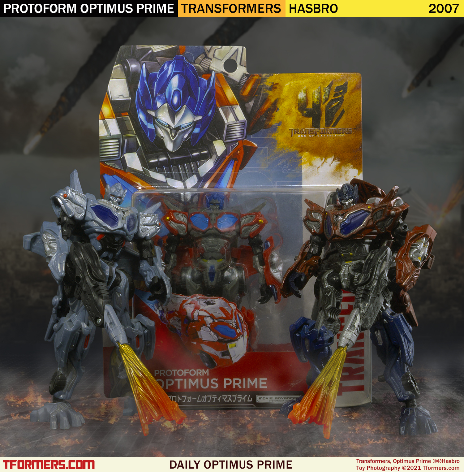 Hasbro Transformers Movie - Autobot Protoform Optimus Prime (Action Figure Convertibile Con Poster Bonus)