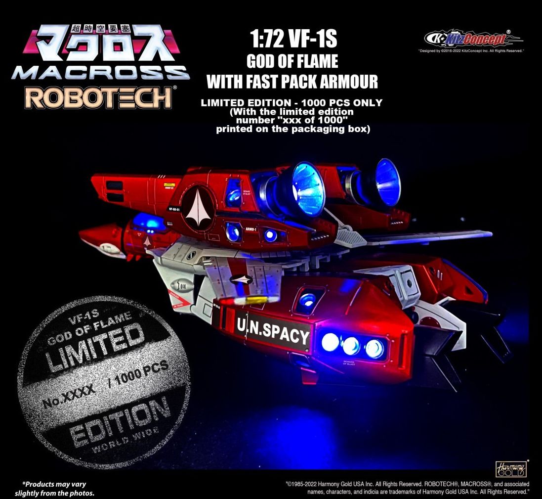 Macross Robotech VF-1S God of Flame with Fast Pack Armour from 