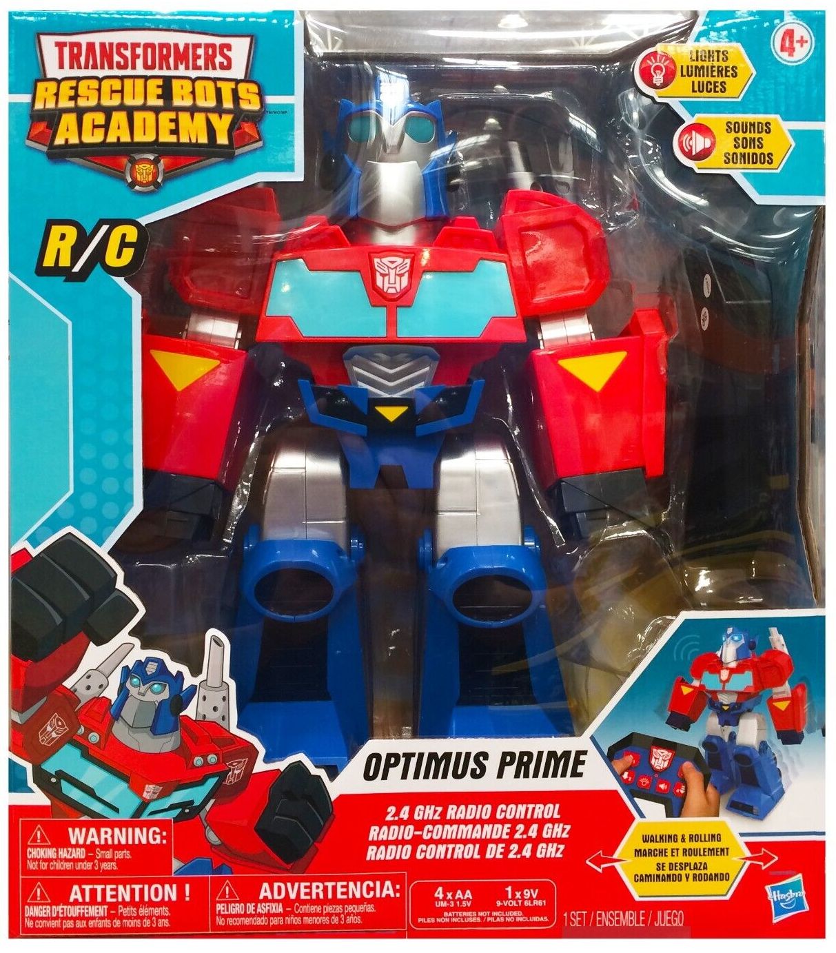 Transformers Rescue Bots Optimus Prime Giocattolo 11 Cm | Action Figure 2 In 1 Da Robot A Camion | Per Bambini Da 3 Anni