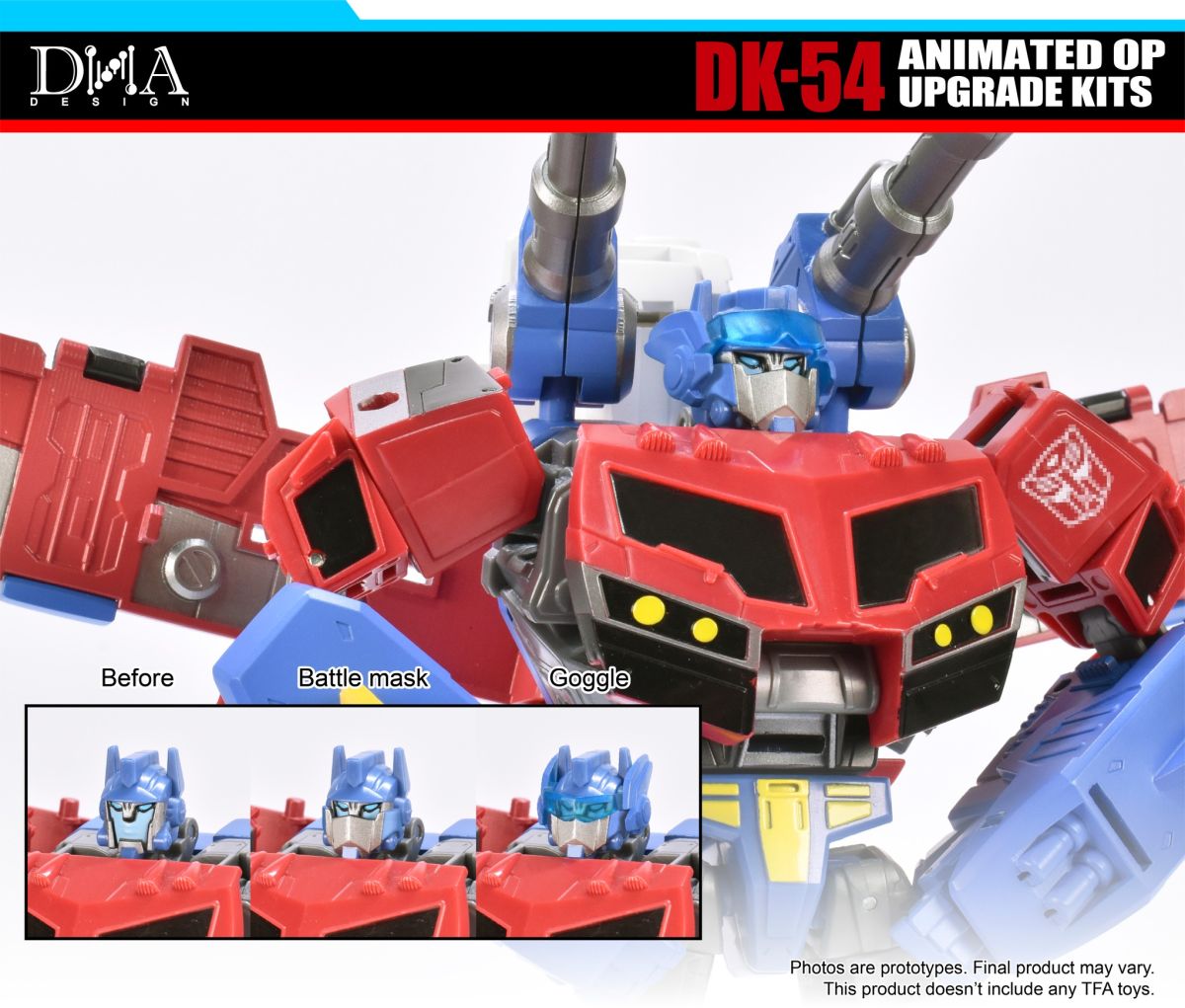 DNA Design DK-54 Bonus Parts for United Animated Optimus Prime 