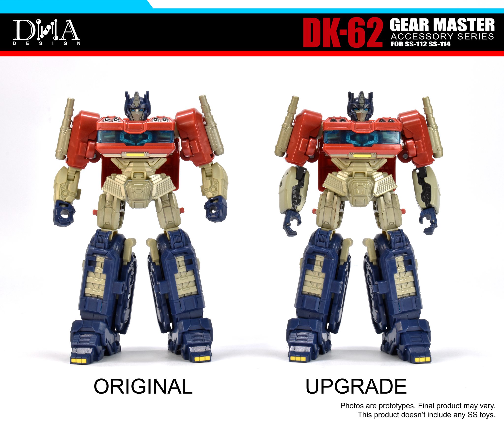 DNA Design DK-62 ONE Optimus Prime & Megatron Gear Master Upgrade Kits  Revealed