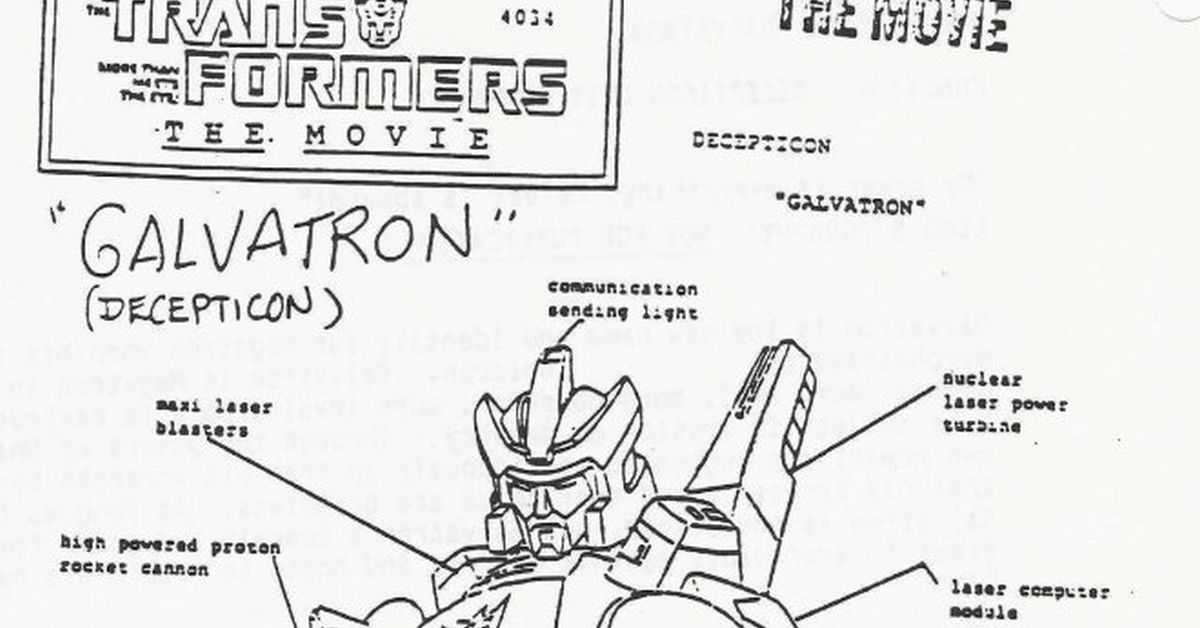 Paul Davids Original Transformers 1986 Character Binder Available Online