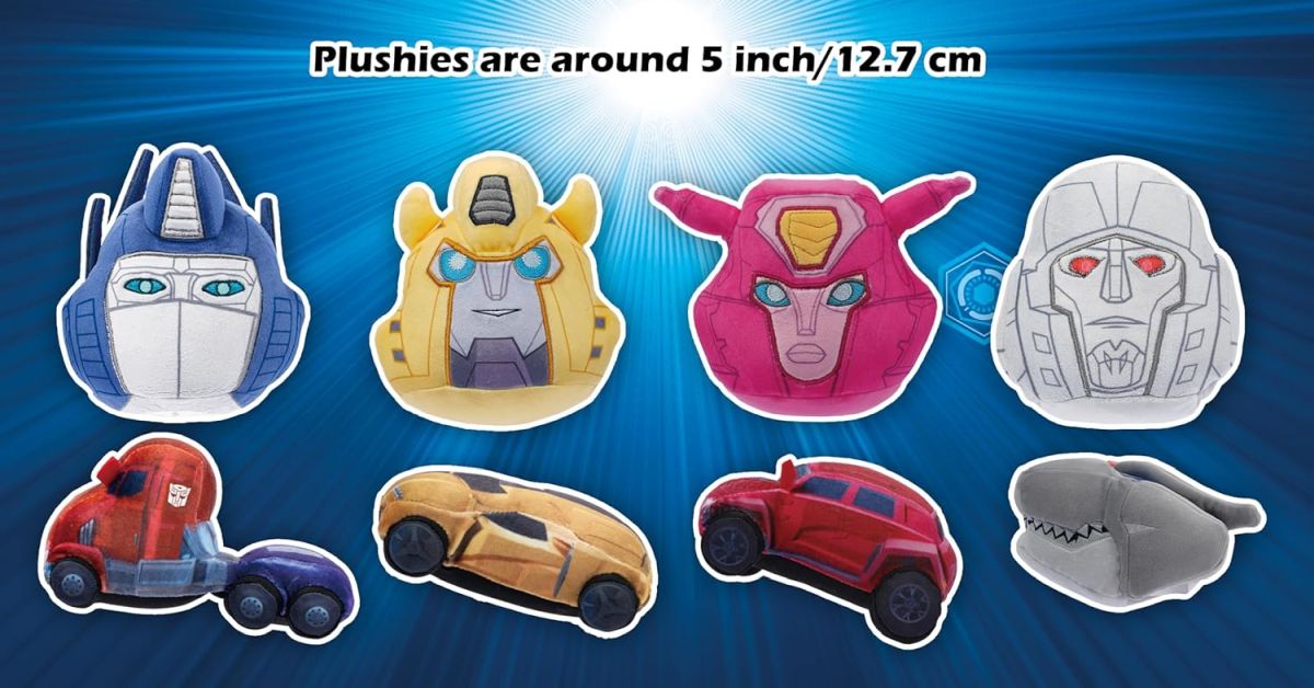 MiraBall Mystery Expandable MAXI Plush Toys: Grimlock, Megatron, Optimus Prime, More from Transformers Earthspark