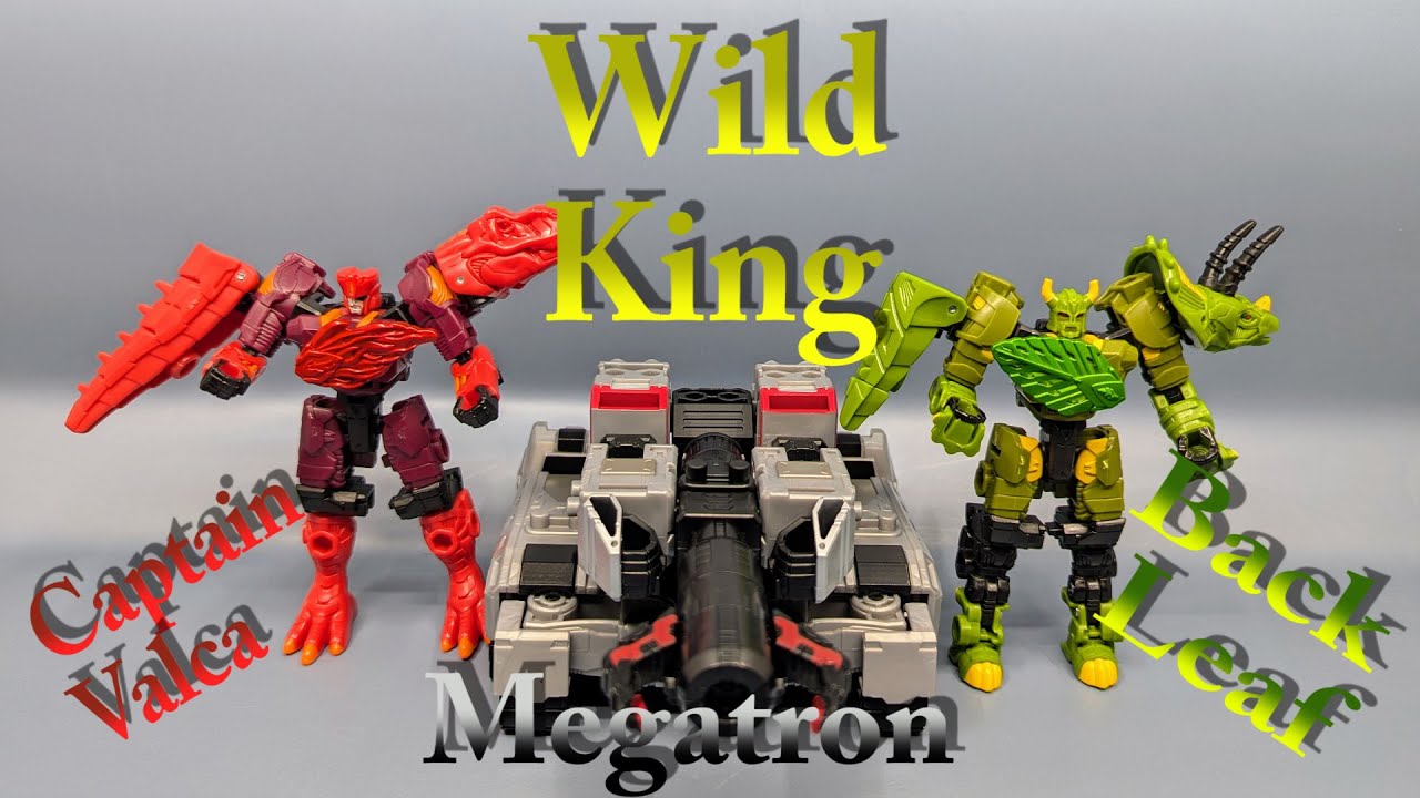 Chuck's Reviews Transformers Wild King Megatron, Captain Volca, Leafback