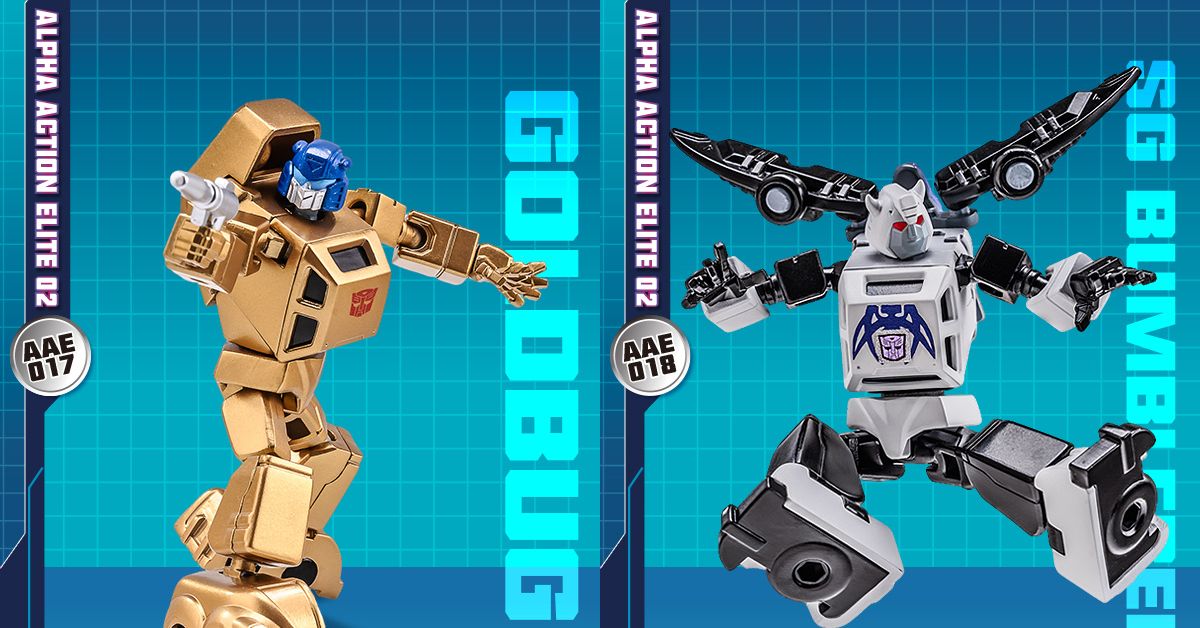 Alpha Action Wave 2 Goldbug and Shattered Glass Bumblebee Reveals from Auldey Transformers