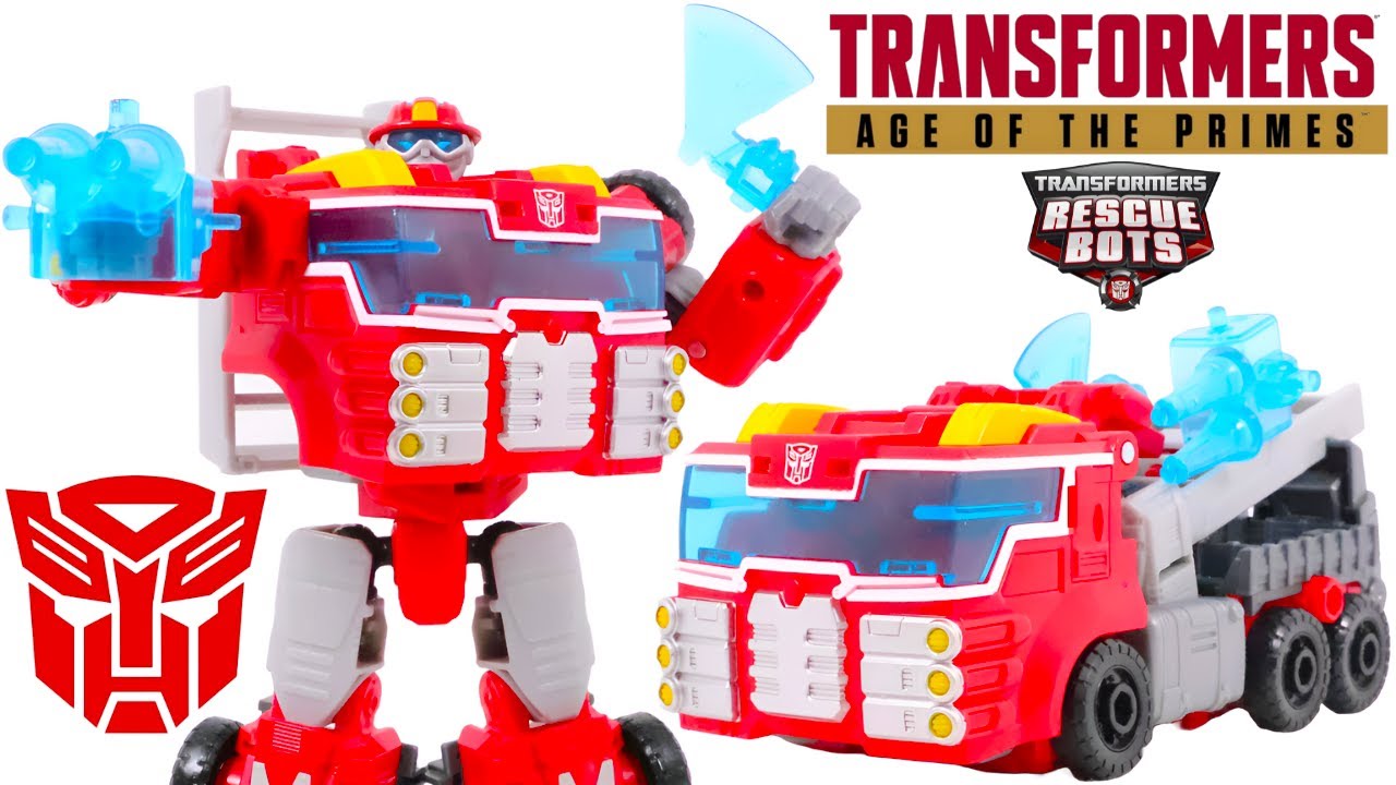 Transformers Age Of The Primes Voyager Class Rescue Bots Heatwave Review (4k)