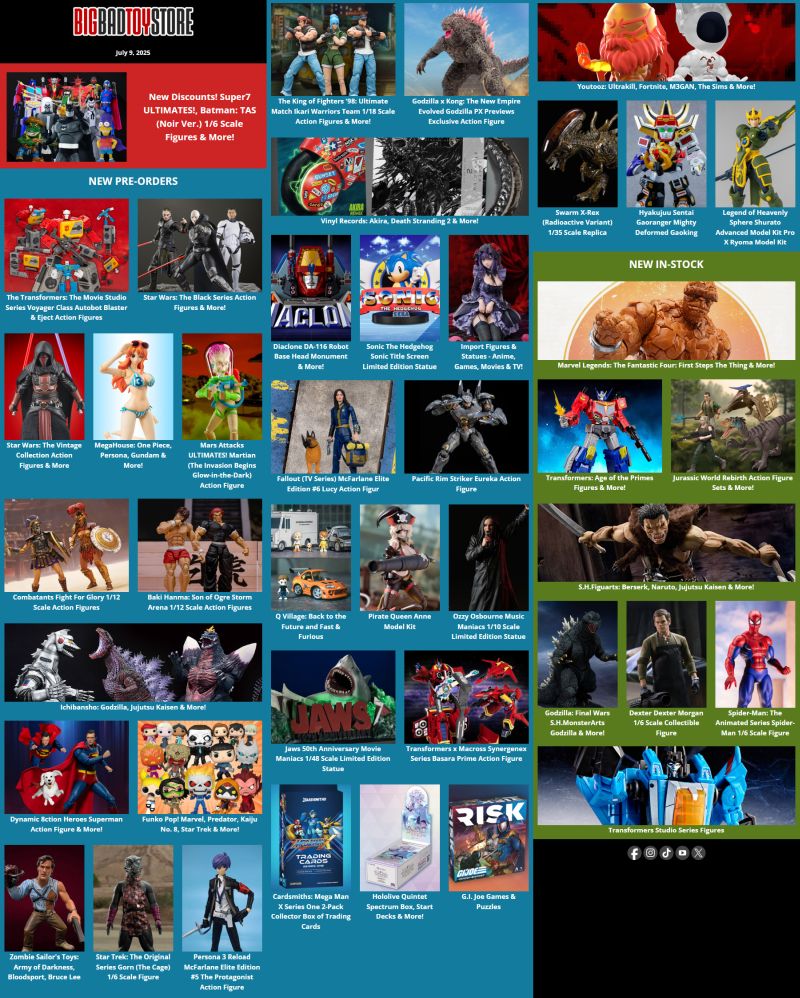 BBTS News- New discounts on Super7 ULTIMATES, Transformers, Star Wars, Fallout, King of Fighters & More!