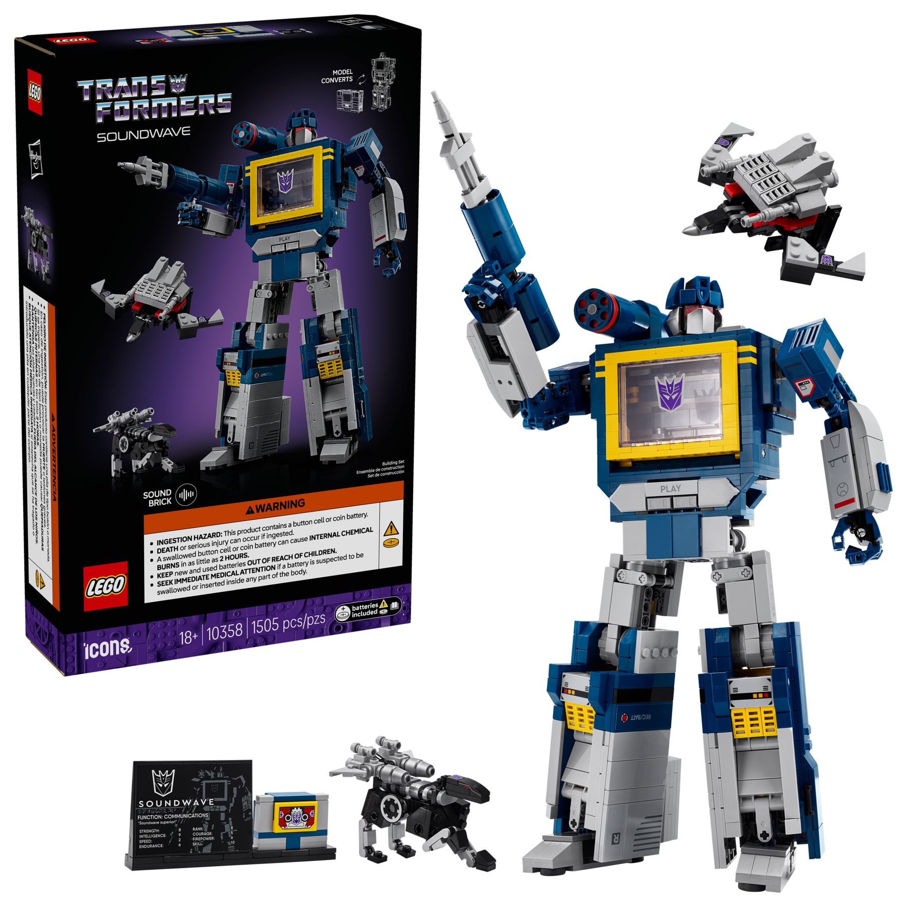 ラヴィページ【inst Pre-order】①③ LEGO Icons 10358 Transformers: Soundwave, Laserbeak, Ravage