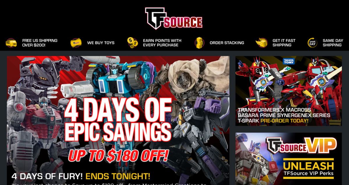 TFSource News - Final Day for Epic Savings! Save up to $180 Off!