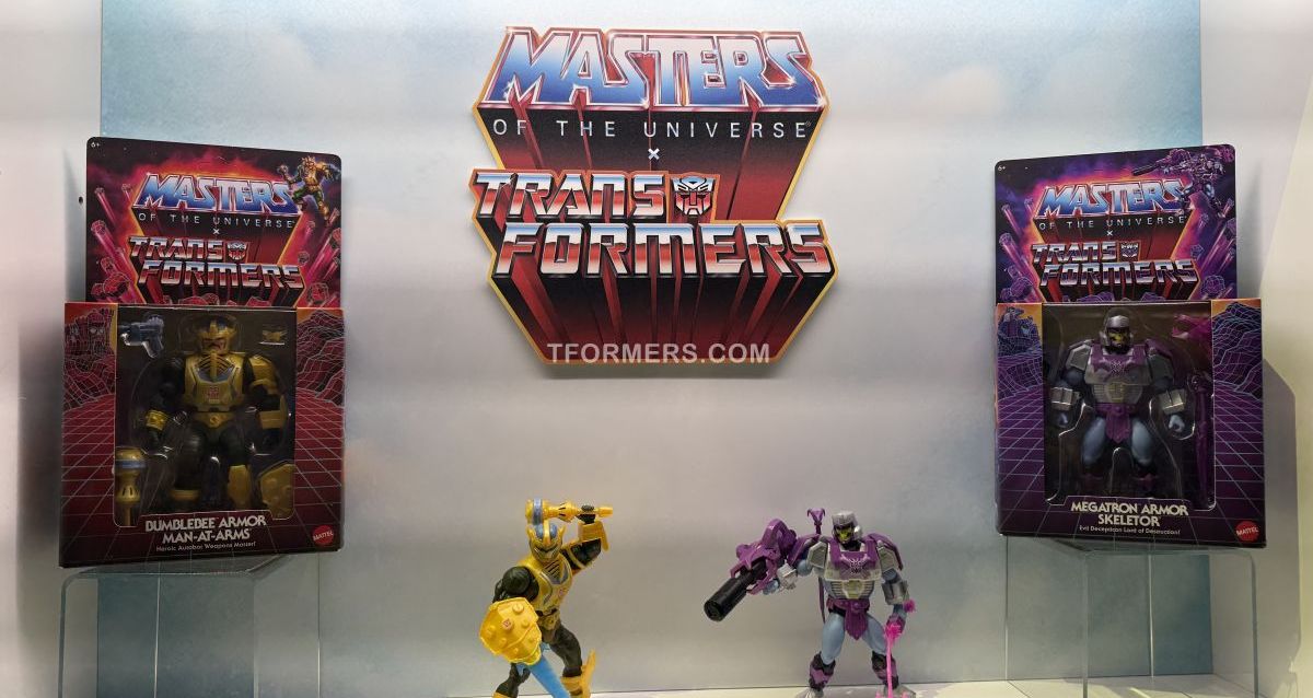 Masters of Universe Origins Megatron Armor Skeletor, Bumblebee Armor Man At Arms SDCC 2025 Display Images