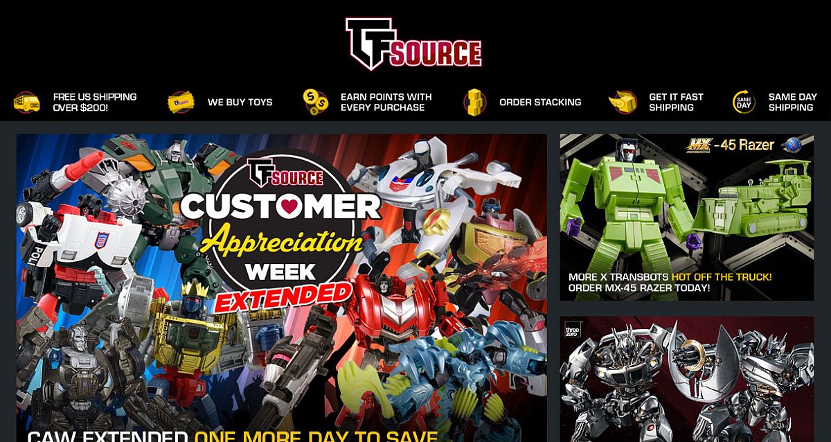 TFSource News - Customer Appreciation Week Extended! One Day Only!