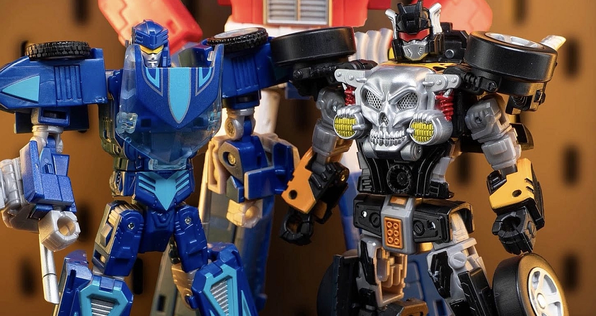 Bone Shaker & Twin Mill In-Hand Images of Hot Wheels x Transformers Figures