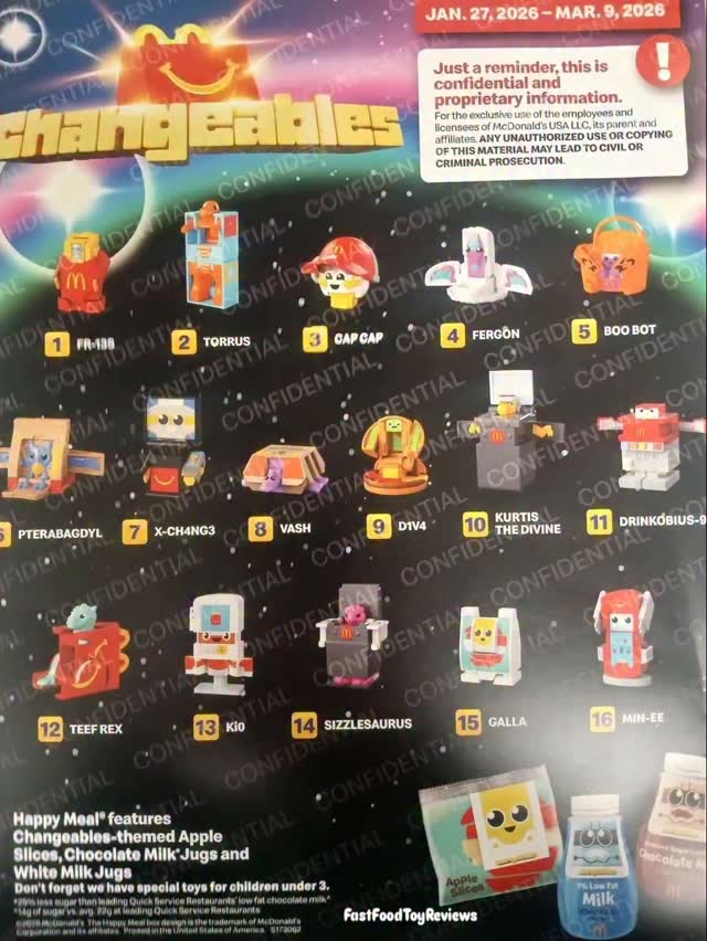 McDonald's Changeables Food Robot Happy Meals Toys Coming Soon
