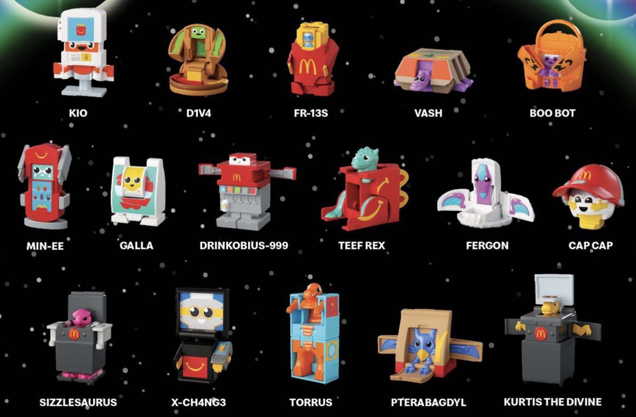 McDonald's Happy Meal Changeables Food Robot Action Figures