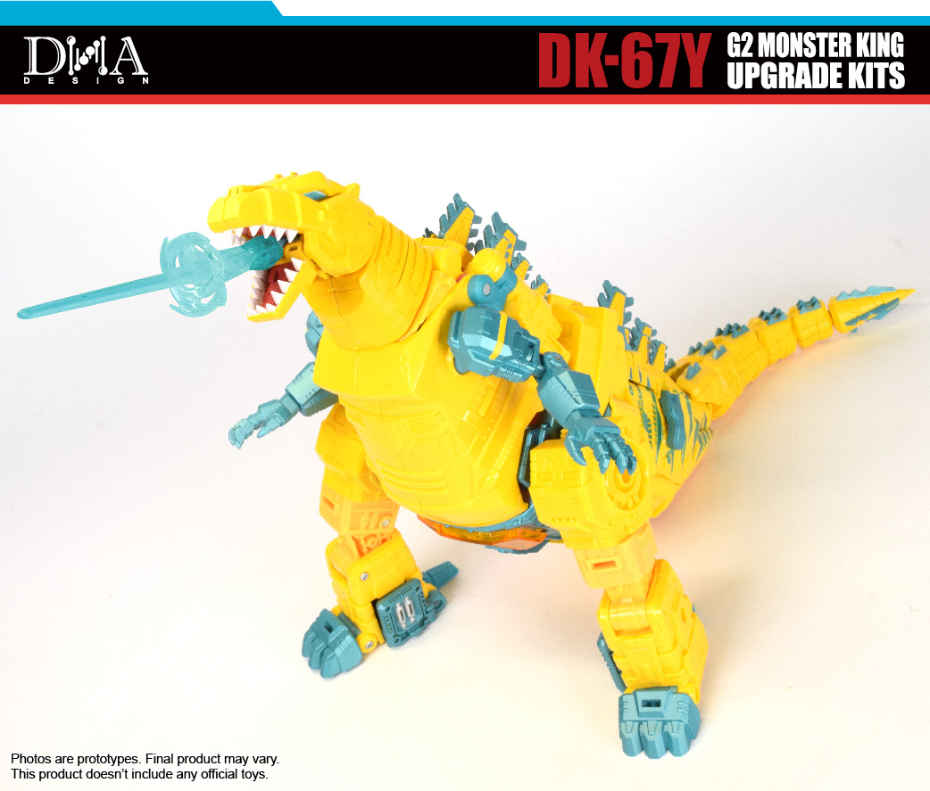 DNA Design DK-67Y Monster King Yellow Godzilla Toxitron Grimlock Upgrade Kit