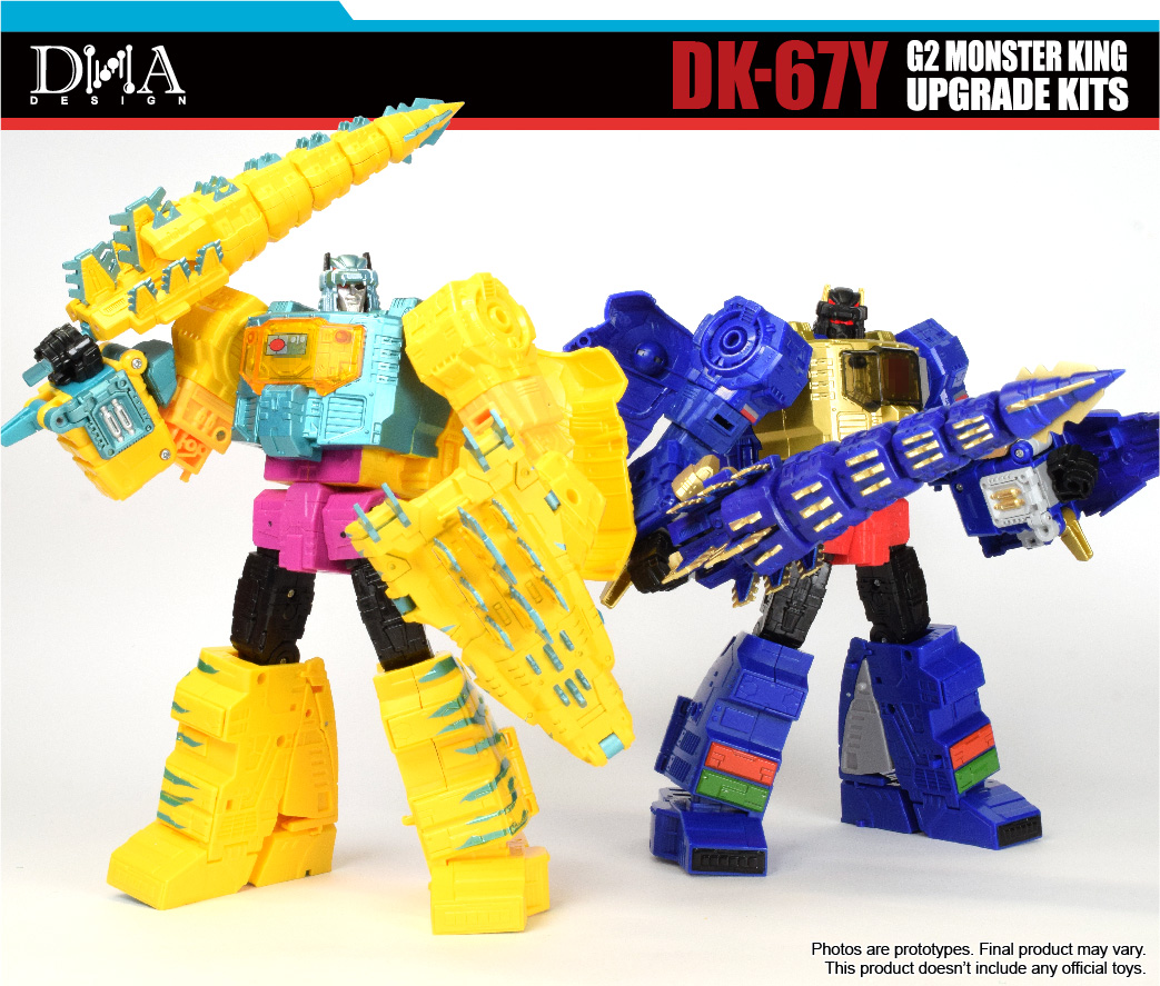 DNA Design DK-67Y Monster King Yellow Godzilla Toxitron Grimlock