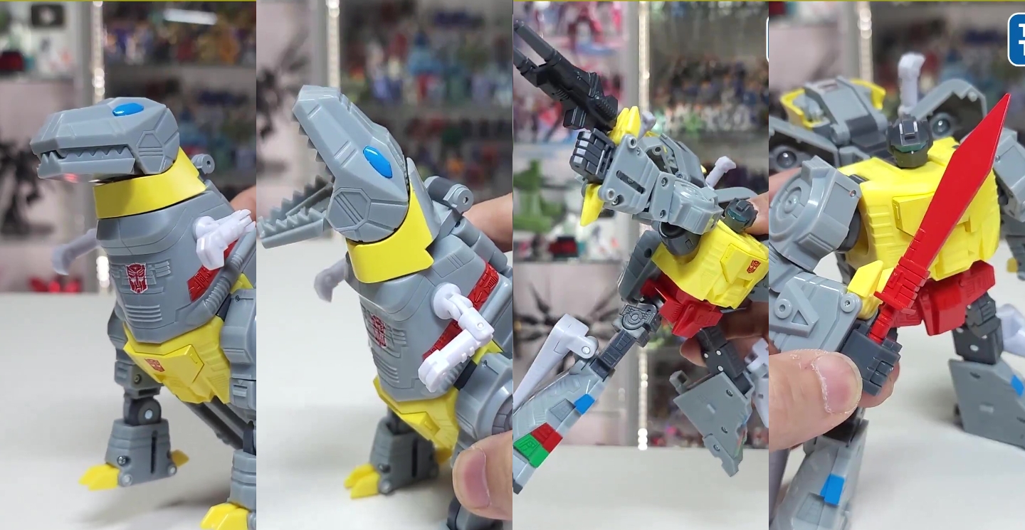 Missing Link C-12 Grimlock Cartoon Colors In-Hand Images & Video