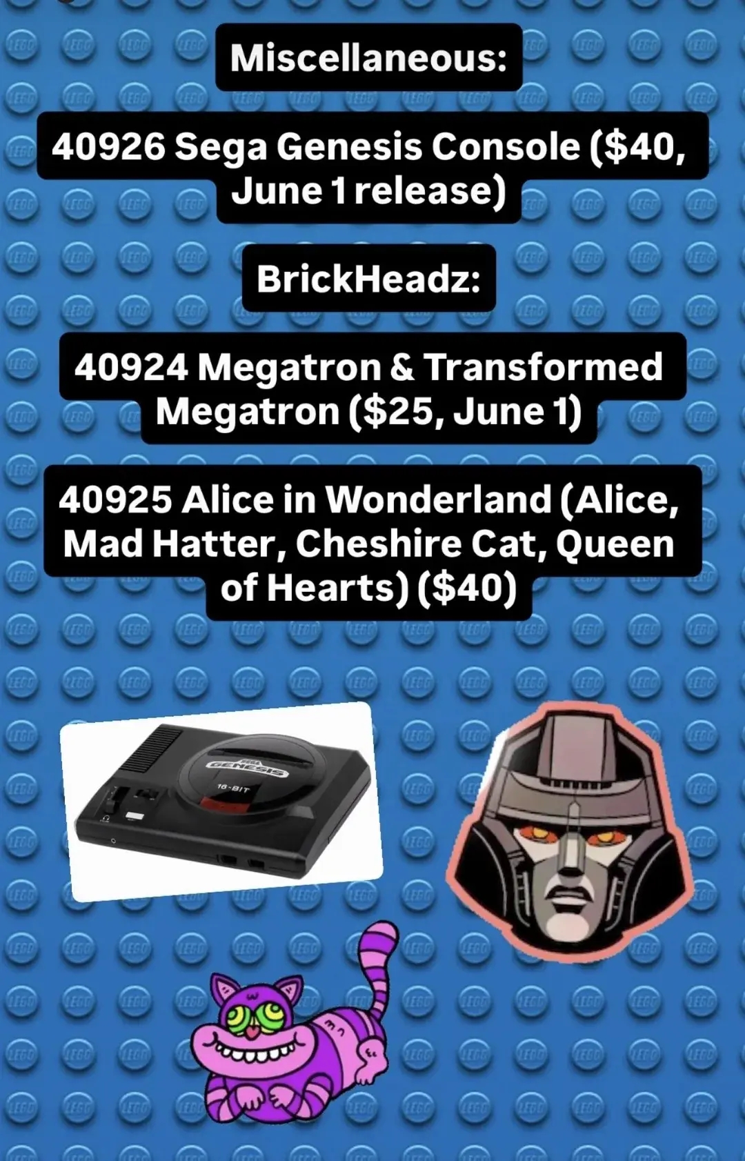 Image for LEGO BrickHeadz Megatron New Transformers Release Possible Leaked Listing