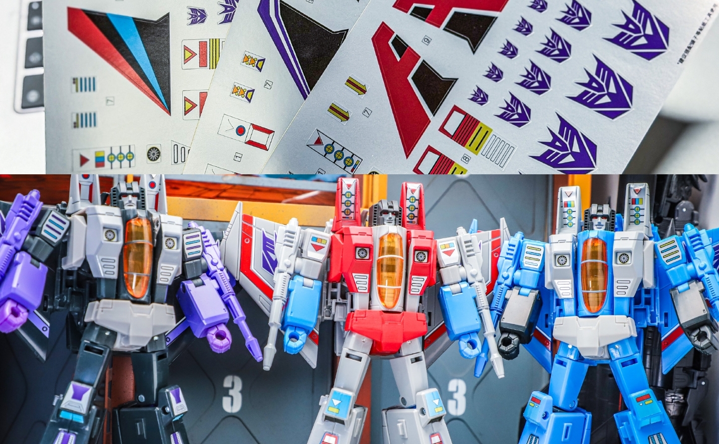 The Seekers Gift Box Exclusive Stickers For Studio Series Starscream, Skywarp, Thundercracker