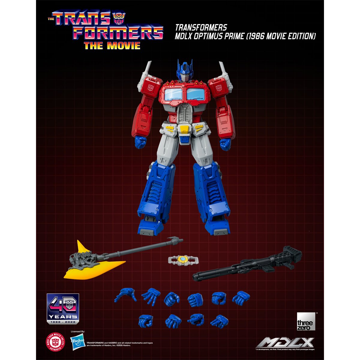 Threezero Transformers Optimus Prime, Megatron, Bumblebee 1986