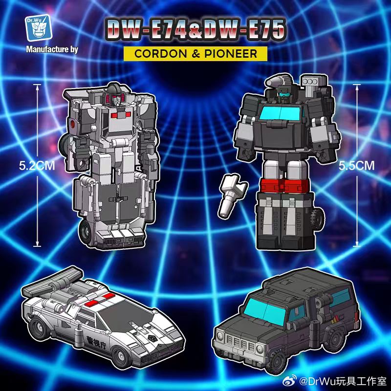 Dr Wu DW-E74 Cordon (Micro Cordon) & DW-E75 Pioneer (Micro Trailbreaker) Coming Soon