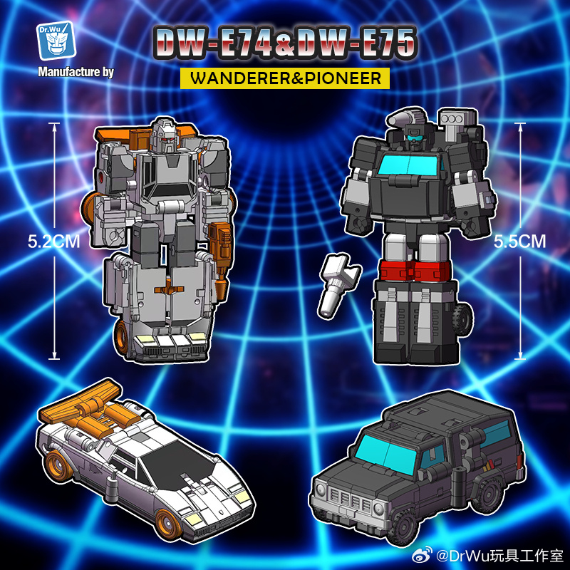 Dr Wu DW-E74 Wanderer (Micro Runamuck) & DW-E75 Pioneer (Micro Trailbreaker) Coming Soon