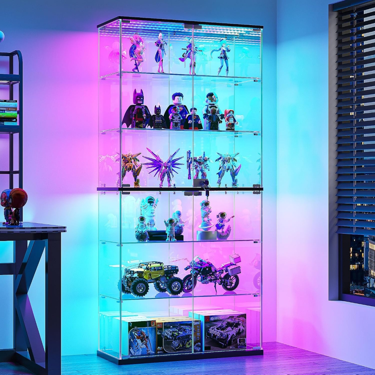 Ikea Detolf Style Display Cases On Sale! All Glass, 6 Tier, LED