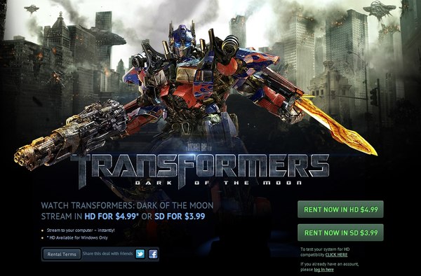 Transformers 3 Dark Of The Moon Paramount Rental (1 of 1)