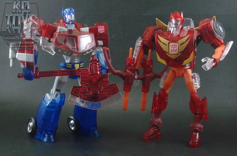 Sons of Cybertron Crystal Optimus & Rodimus Animated Shanghai Con Exclusive