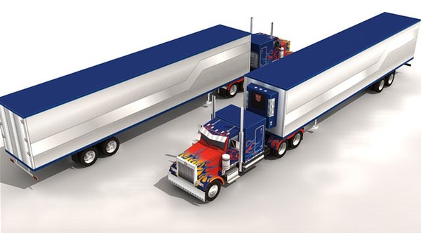 Optimus Prime 18 Wheeler Papercraft Content (1 of 2)