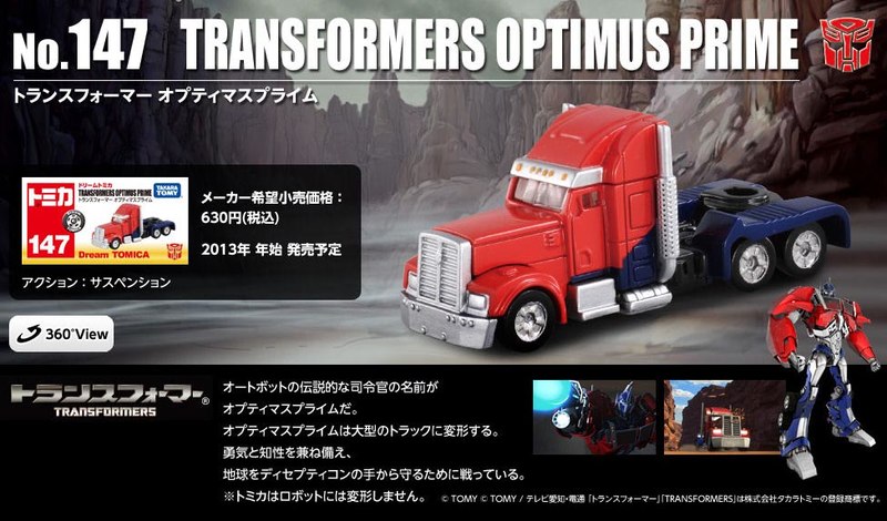 Dream Tomica Tomy Transformers Optimus Prime 147 & Bumblebee 142  Vehicles Set