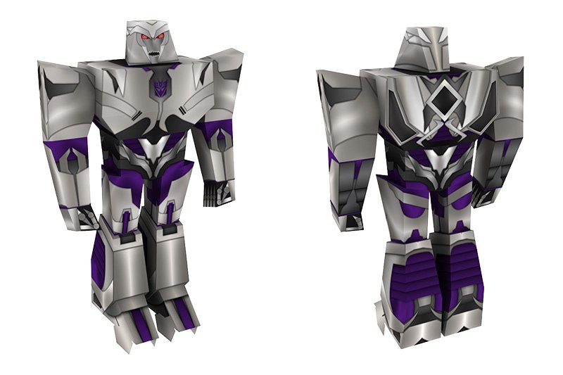 PAPERMAU: Transformers - Optimus Prime And Megatron Paper Toys - by Cubefold