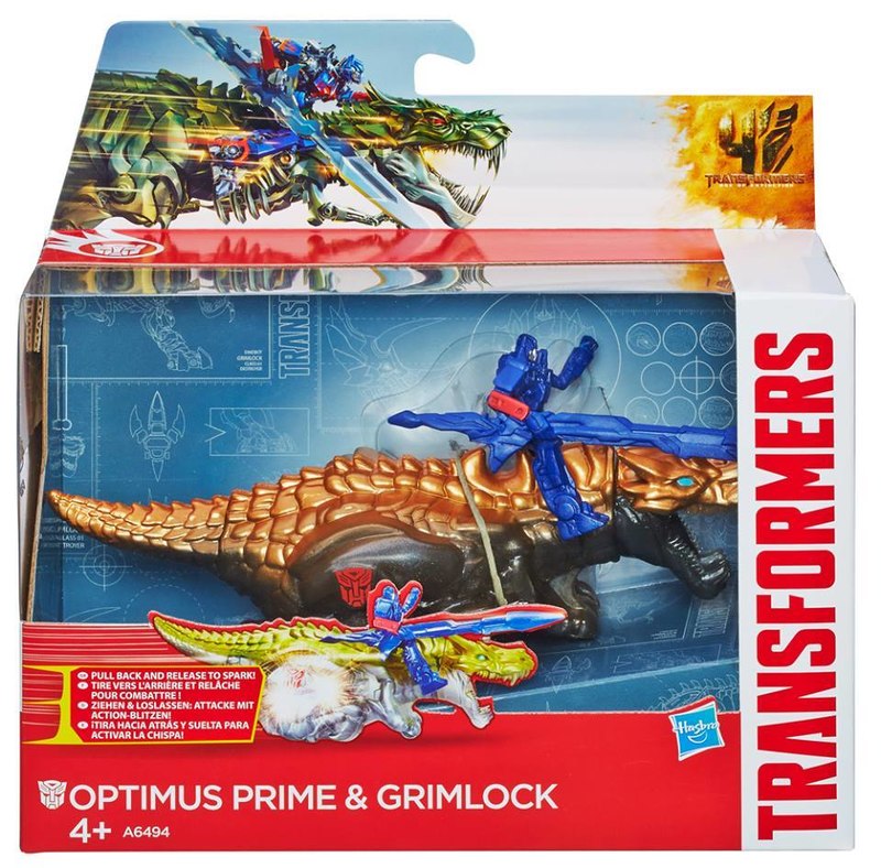 DRIFT & DINOBOT SLUG Transformers Age of Extinction Dino Sparkers 7" Figure 2014 