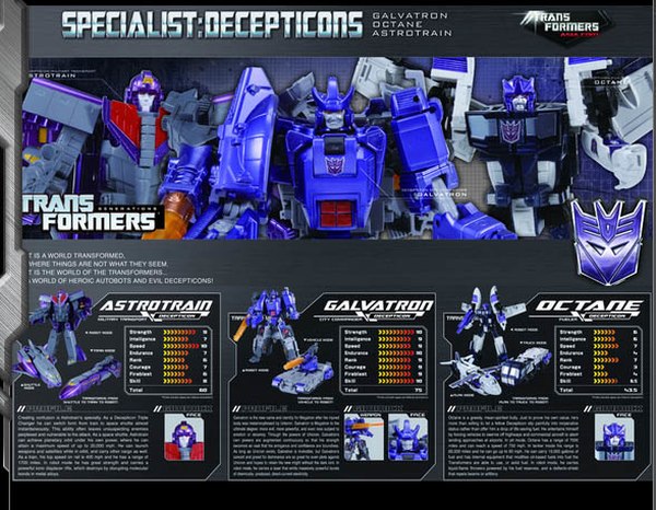 Transformers Decepticons Specialists Astrotrain, Galvatron, And Tankor Octane Official Images  (1 of 10)