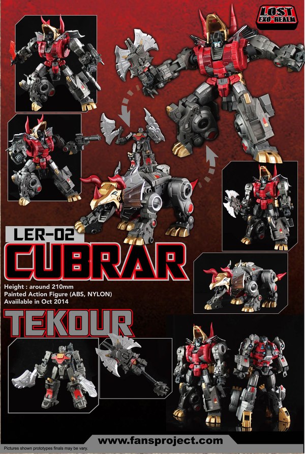 More Images Fansproject Lost Exo Realm LER-02 Cubrar and Tekour Figures
