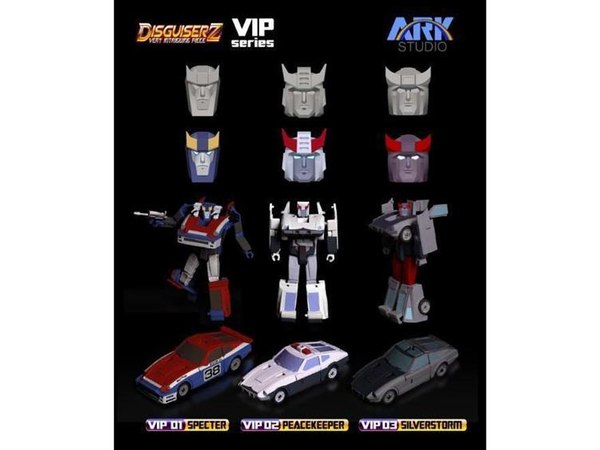 Ark Studio VIP Spectra, Peacekeeper, & Silverstorm Homage to Datsun Brothers FIgures