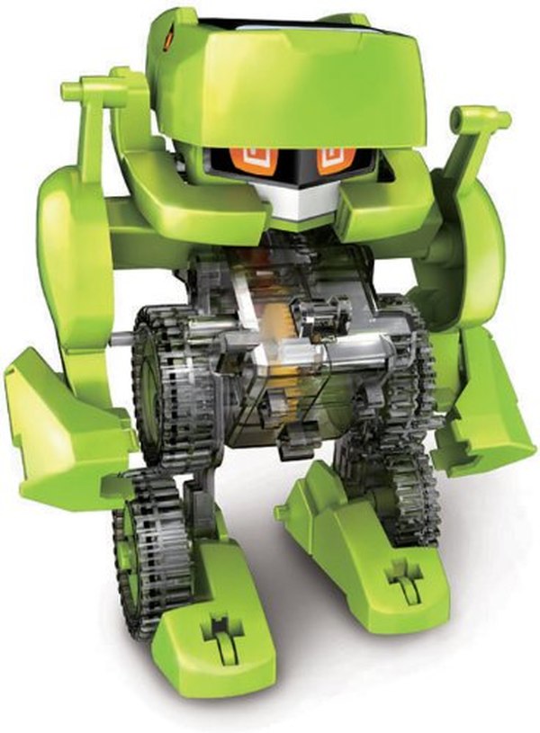 T4 Transforming Solar Robot Kit - 4-Changer: Robot, Insect, T-Rex, Drill-Vehicle