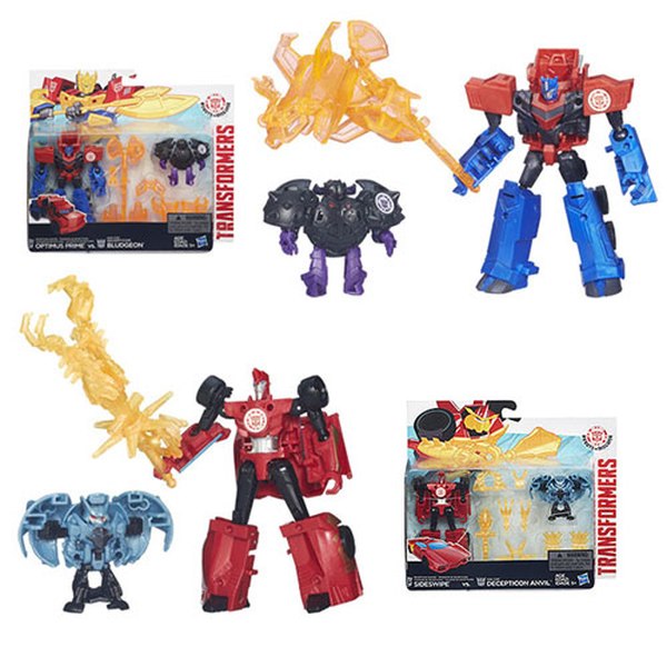 Minicon Battle Pack Optimus & Sideswipe - Transformers Robots in Disguise 2016 Wave 01 Set of 2 