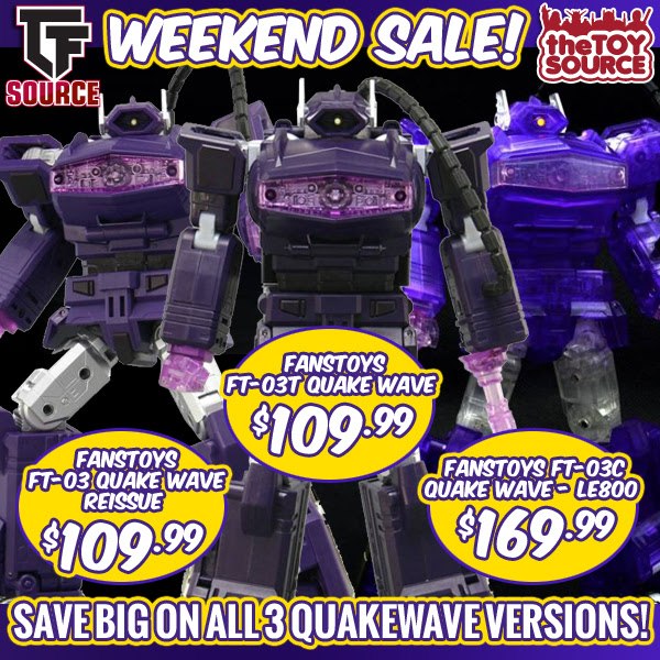 FansToys FT-03 Quake Wave Reissue - Only $109.99! FT-03T and FT-03C also on Sale - This Weekend Only!