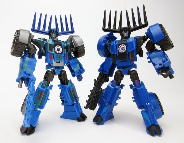 Transformers Adventure TAV38 Thunderhoof Stands Shoulder To Shoulder With His RID Warrior Class Counterpart