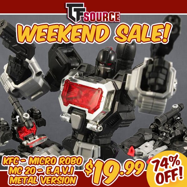 TFSource Weekend Sale: $19.99 EAVI MC 20 Micro Robo Metal Version This Weekend Only