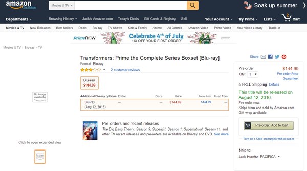 Transformers: Prime the Complete Series Blu-ray Boxset Coming August 2016