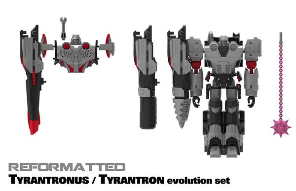 MMC Reformatted Tyrantron Option Parts Revealed For Unofficial IDW Megatron  (1 of 2)