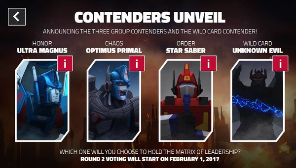 Power Of The Primes - Round 2 Voting Is Now Live! Will Optimus Primal, Star Saber, Ultra Magnus, or Unknown Evil Win?