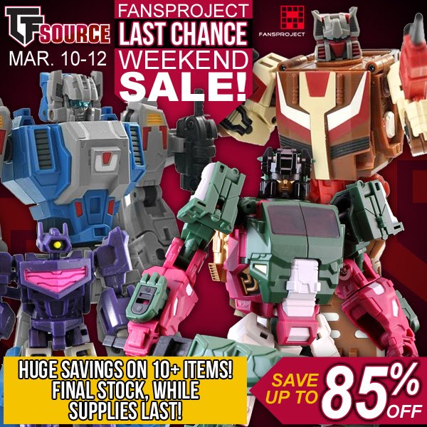 Fansproject Last Chance Weekend Sale! Save up to 85% on Final Stock of 10+ items! While Supplies Last!