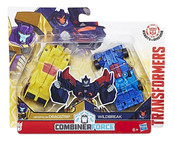 Robots in Disguise Combiner Force Decepticon Crash Combiner Dragstrip & Wildbreak Package Image