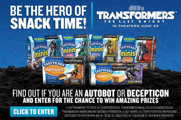 Transformers The Last Knight Sweepstakes From Tastykake Plus Pastry Themed Personality Quiz  (2 of 5)